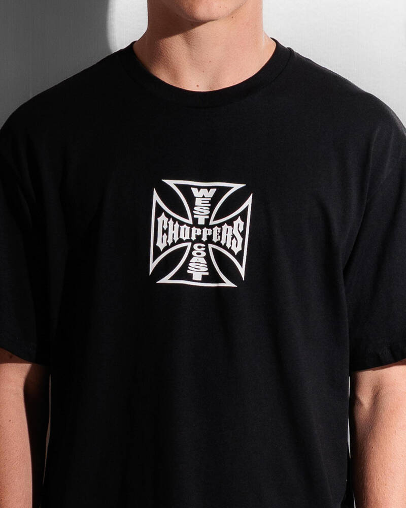 West Coast Choppers Skull Helmet T-Shirt for Mens