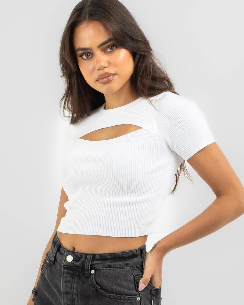 Ava And Ever Candy Cut Out Knit Top for Womens