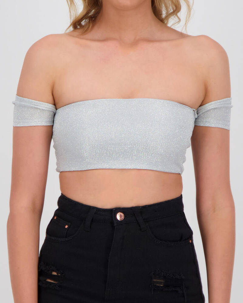 Ava And Ever Deisi Glitter Crop Top for Womens