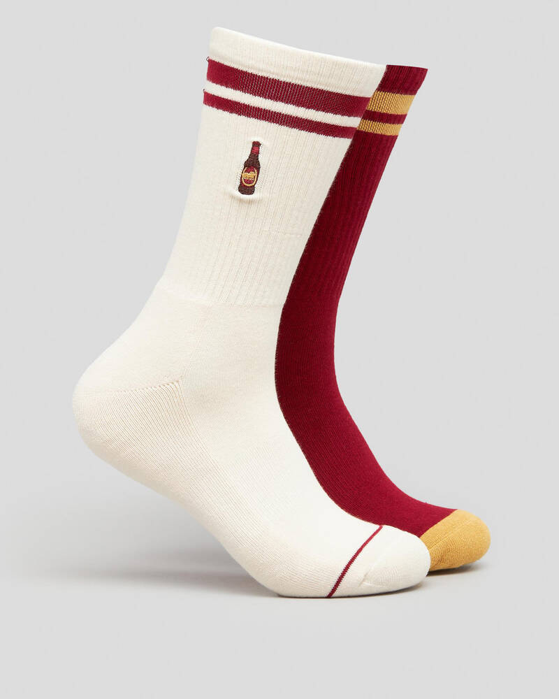 FOOT-IES Carlton Draught Retro Sneaker Socks 2 Pack for Mens