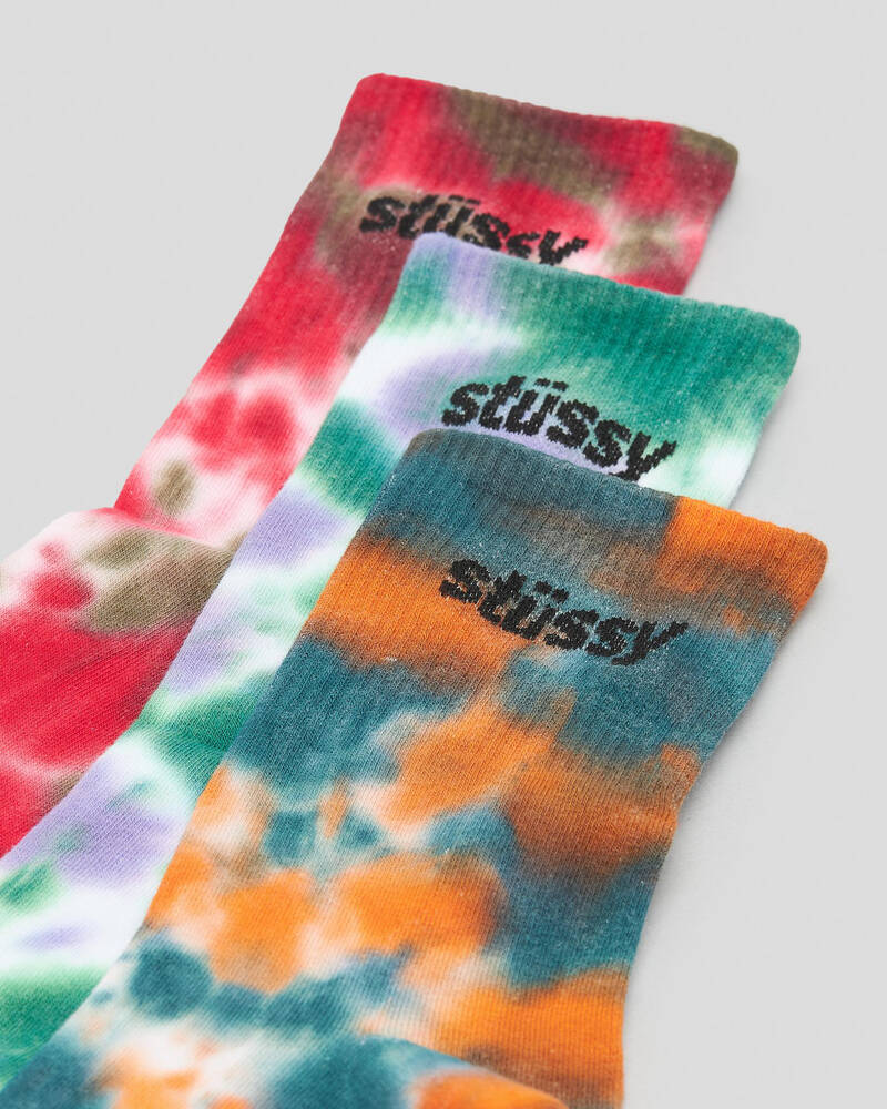 Stussy Womens Tie Dye Sock Pack for Womens