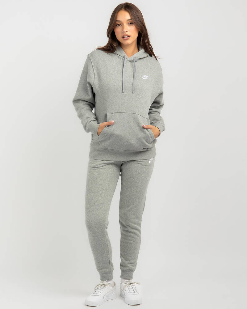 Nike Club Hoodie In Dk Grey Heather/matte Silver/white - Fast Shipping ...