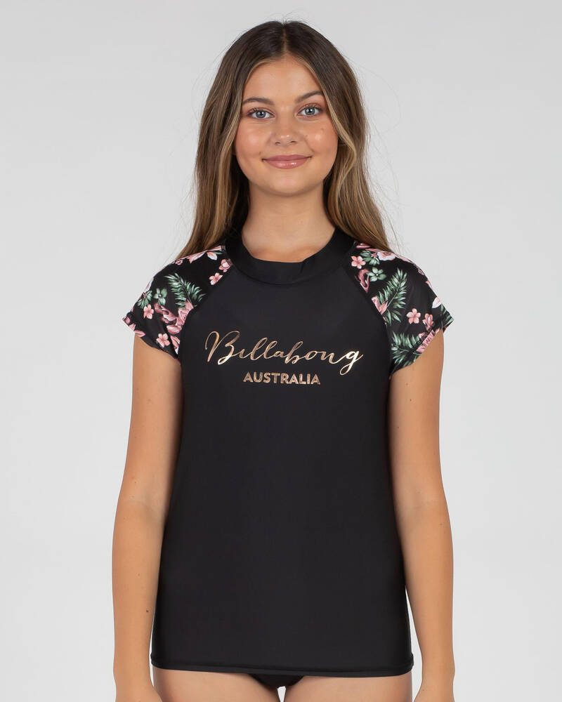 Billabong Girls' Summer Jam Cap Sleeve Rash Vest for Womens