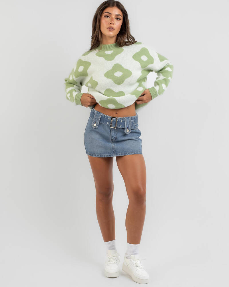 Mooloola Bouquet Crew Neck Knit Jumper for Womens