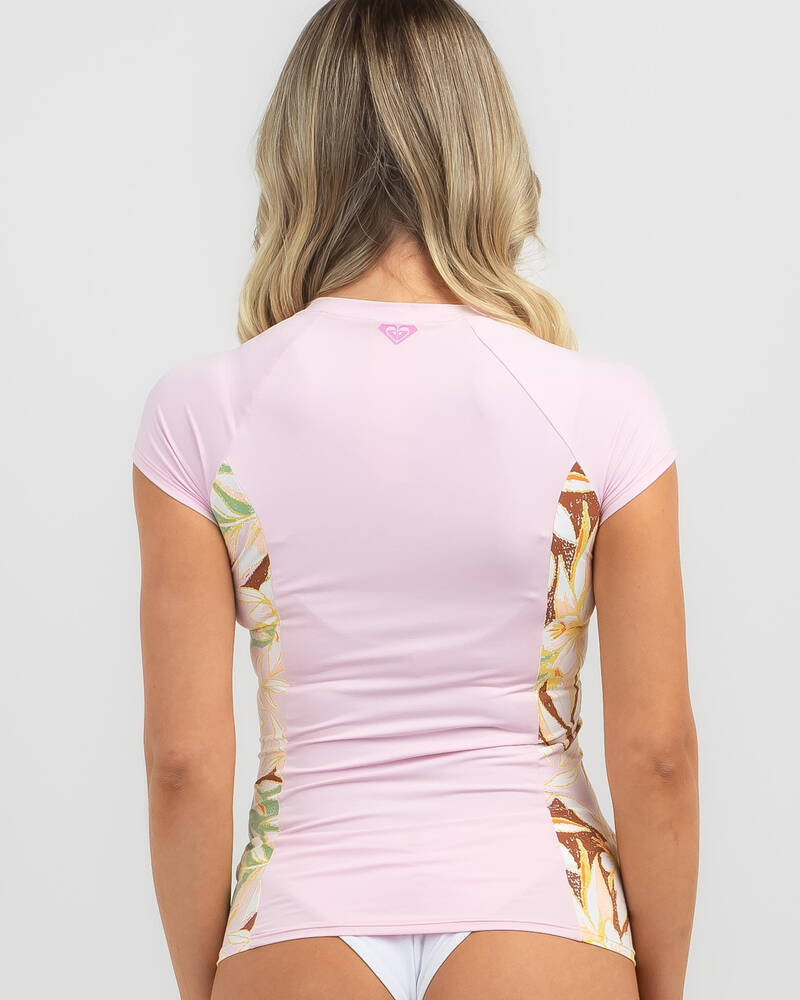 Roxy Cap Sleeve Full Zip Lycra Rash Vest for Womens