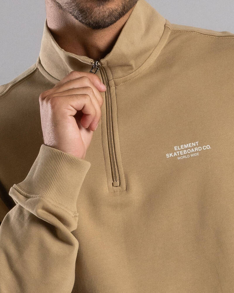 Element Skateboard Quarter Zip Sweatshirt for Mens