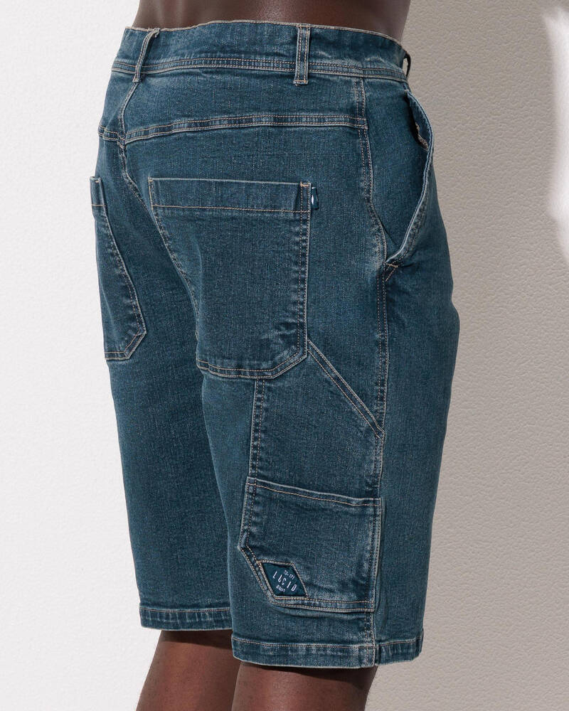 Lucid League Denim Walk Shorts for Mens