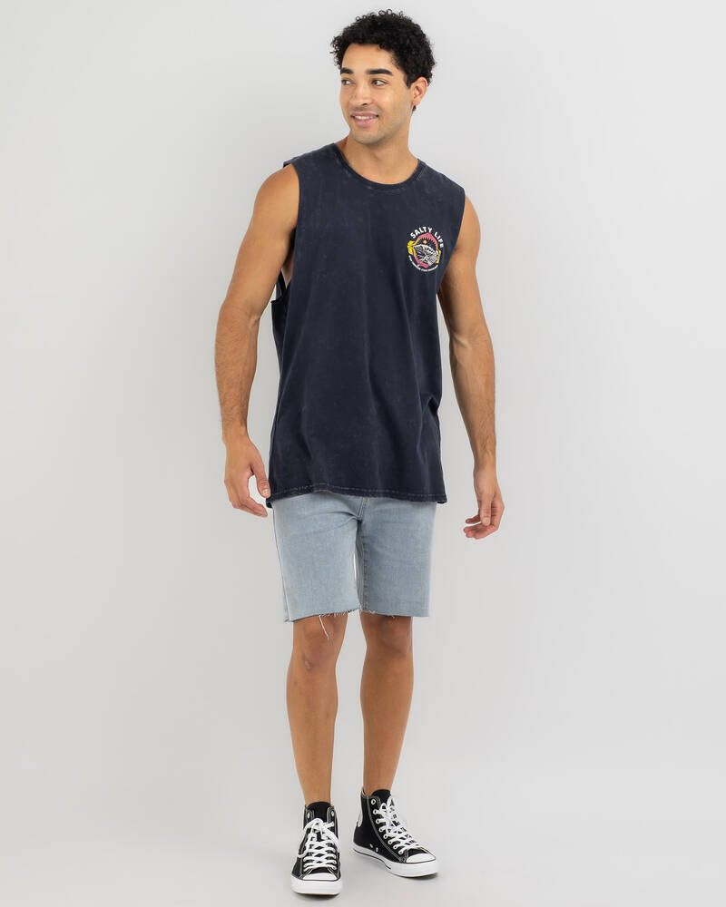 Salty Life Hidden Paradise Muscle Tank for Mens