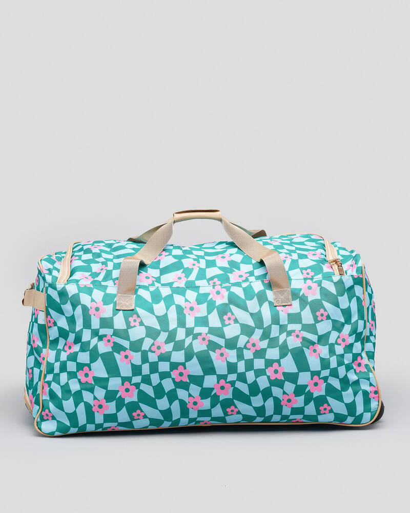 Mooloola Chiara Large Wheeled Travel Bag In Green/blue/pink - Fast ...