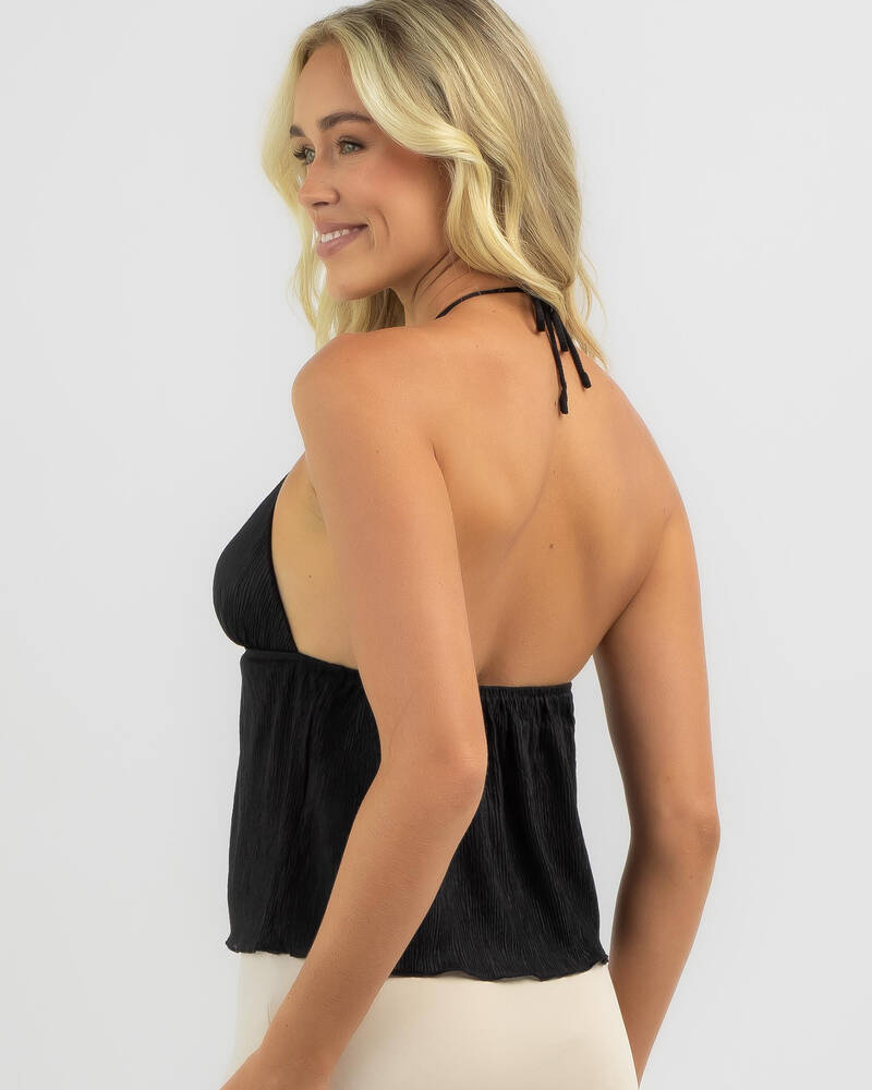 Mooloola Sally Tie Front Halter Top for Womens