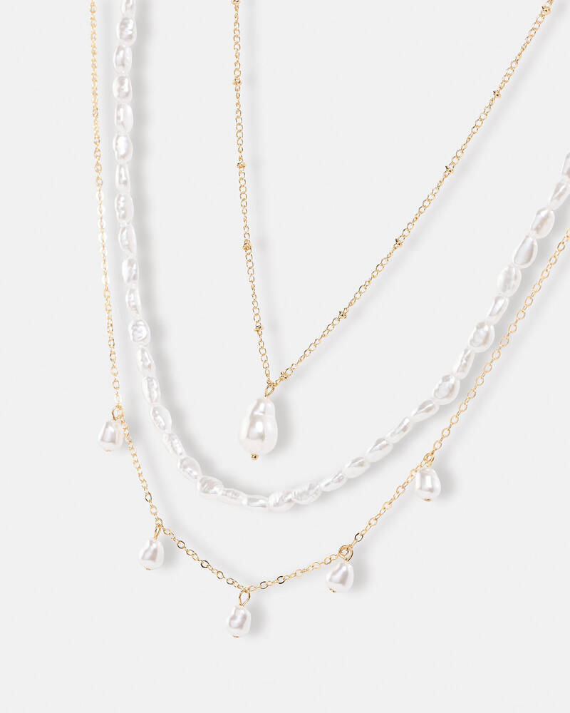 Karyn In LA Phoebe Pearl Necklace Pack for Womens