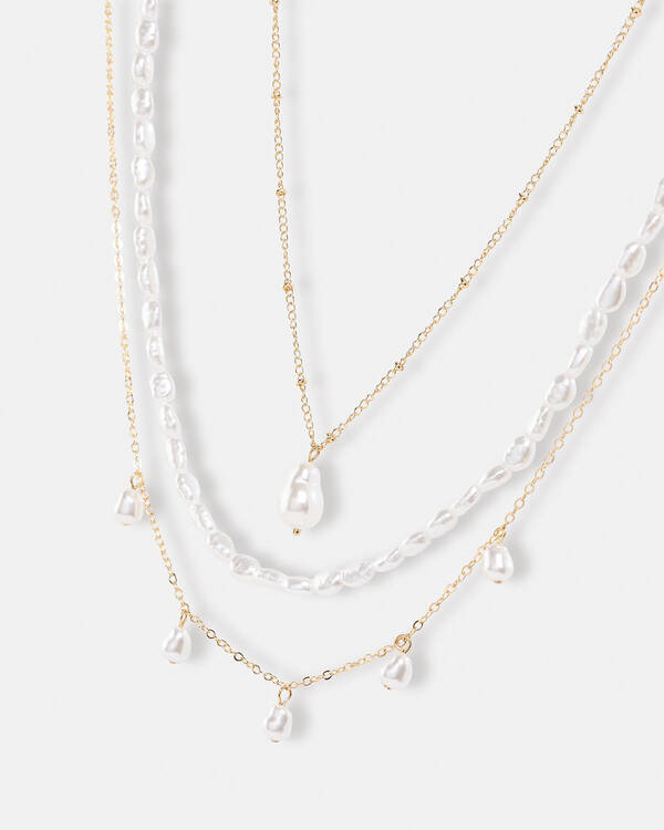 Karyn In LA Phoebe Pearl Necklace Pack for Womens