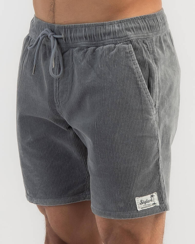 Skylark Cord Elastic Waist Shorts for Mens