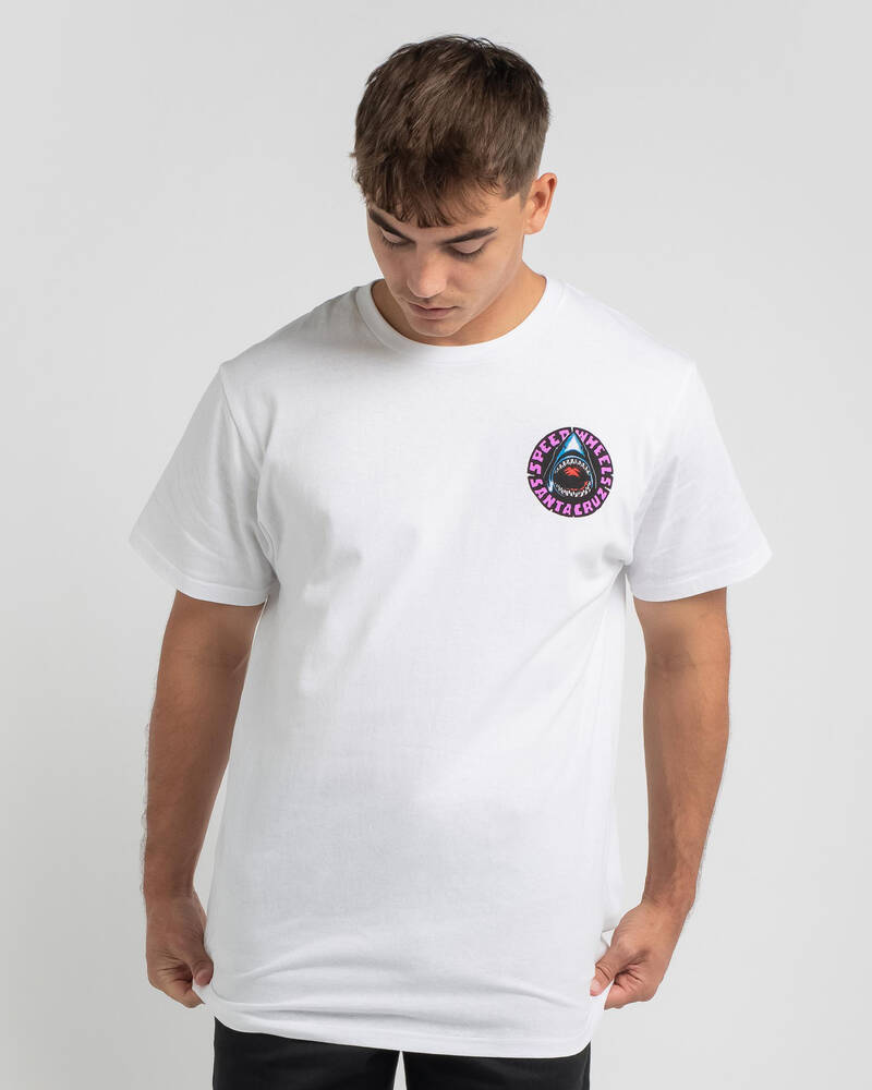 Santa Cruz Speed Wheels Shark T-Shirt for Mens