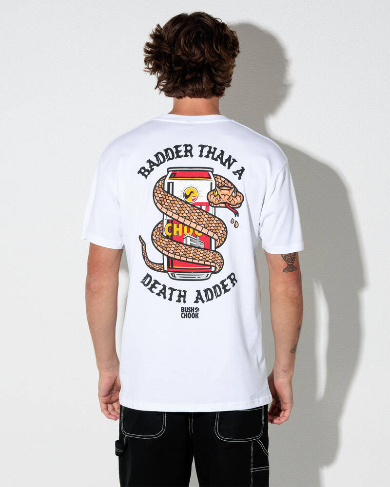 Bush Chook Death Adder T-Shirt for Mens