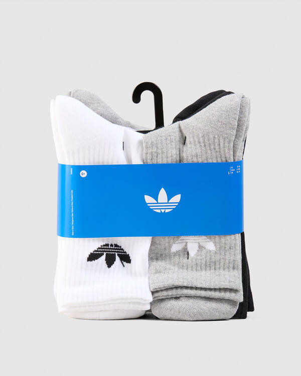 adidas Trefoil Crew Socks 6 Pack for Mens