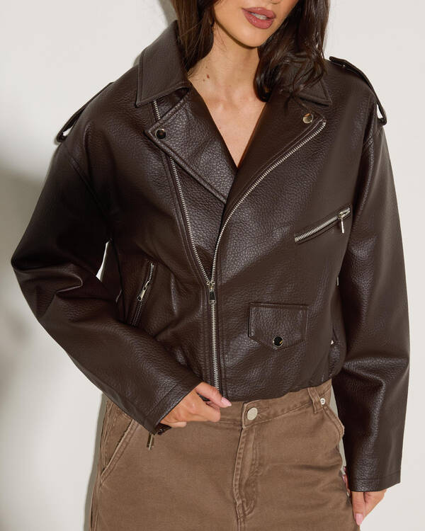 Ava And Ever Osbourne Faux Leather Jacket for Womens