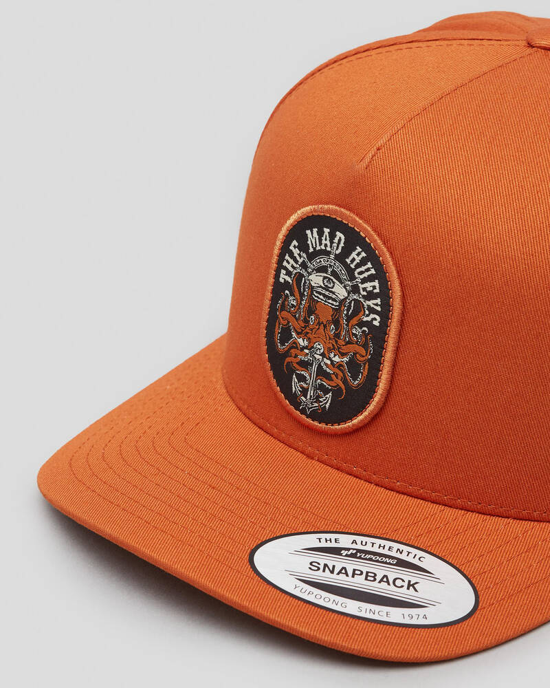 The Mad Hueys Tentacle Tins Twill Snapback Cap for Mens
