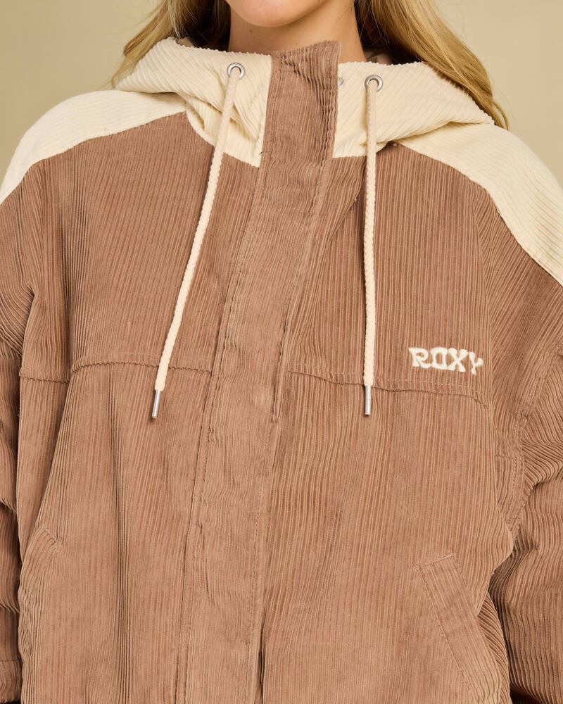 Roxy Duo Cord Hooded Jacket for Womens