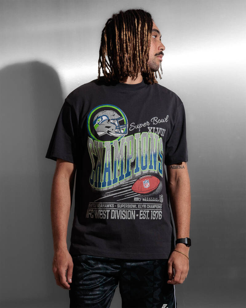 Majestic Seahawks Team Wave T-Shirt for Mens