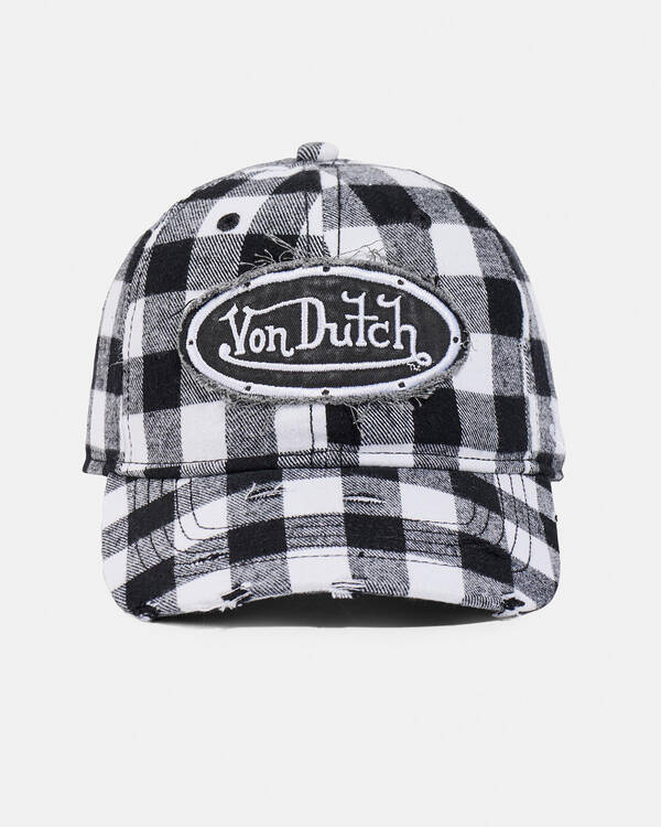 Distressed Plaid Dad Cap