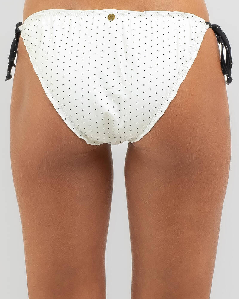 Kaiami Marilyn Fluted Tie Side Bikini Bottom for Womens