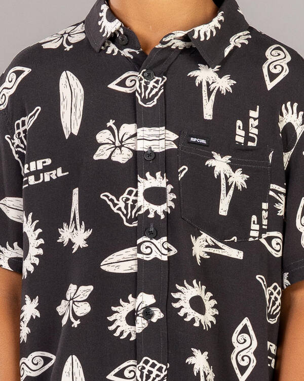Rip Curl Boys' Island Paradiso Short Sleeve Shirt for Mens