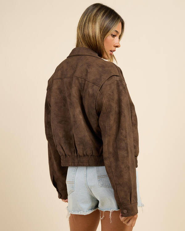 Ava And Ever Monroe Faux Suede Jacket for Womens