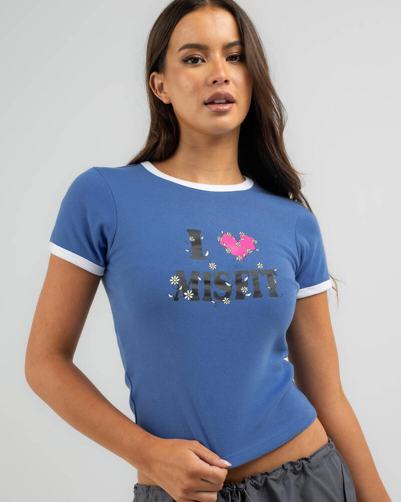 M/SF/T I Luv M/SF/T ringer T-Shirt for Womens