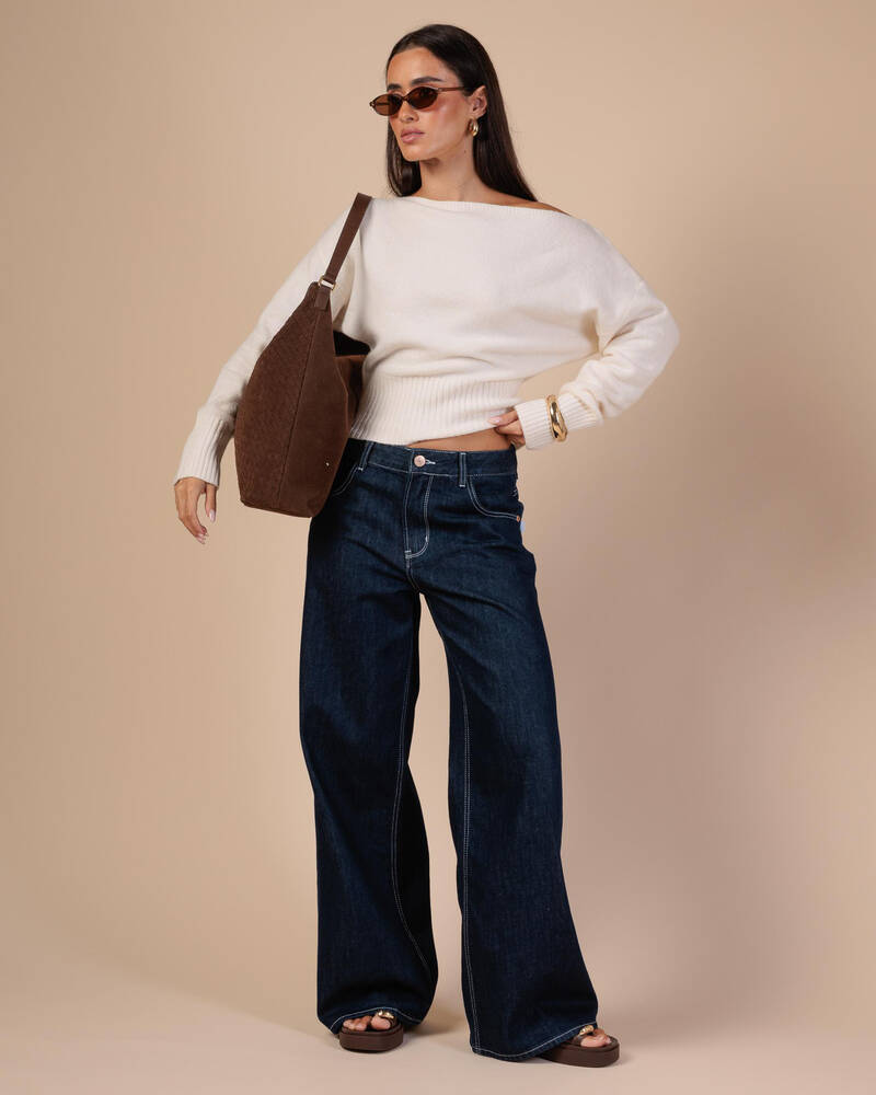 Ava And Ever Anni Off Shoulder Knit Jumper for Womens