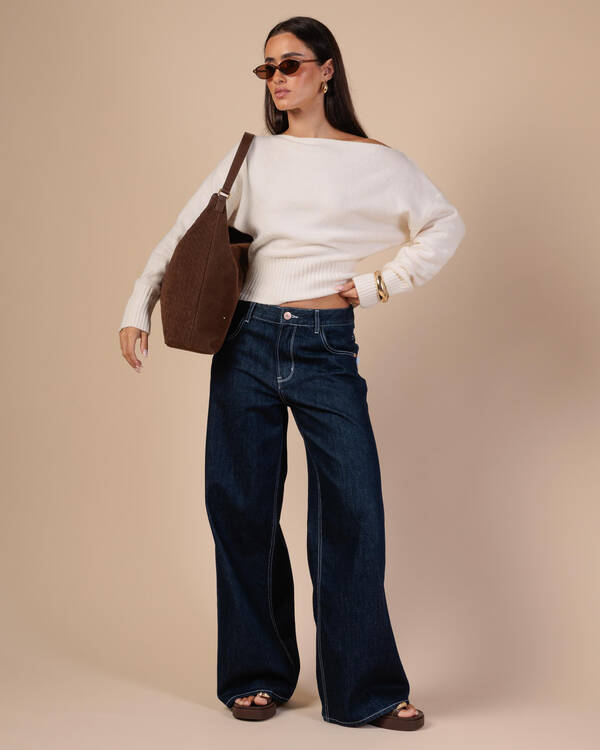 Ava And Ever Anni Off Shoulder Knit Jumper for Womens