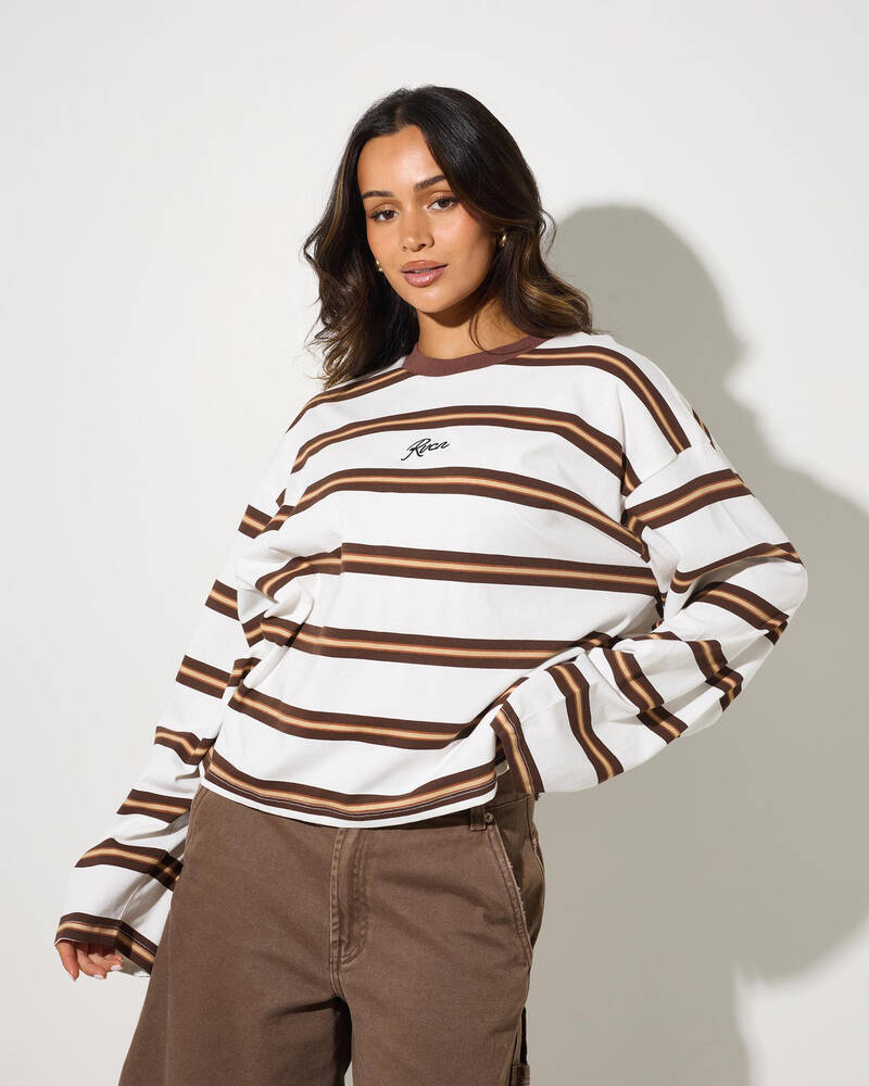 RVCA Berkley Stripe Long Sleeve T-Shirt for Womens