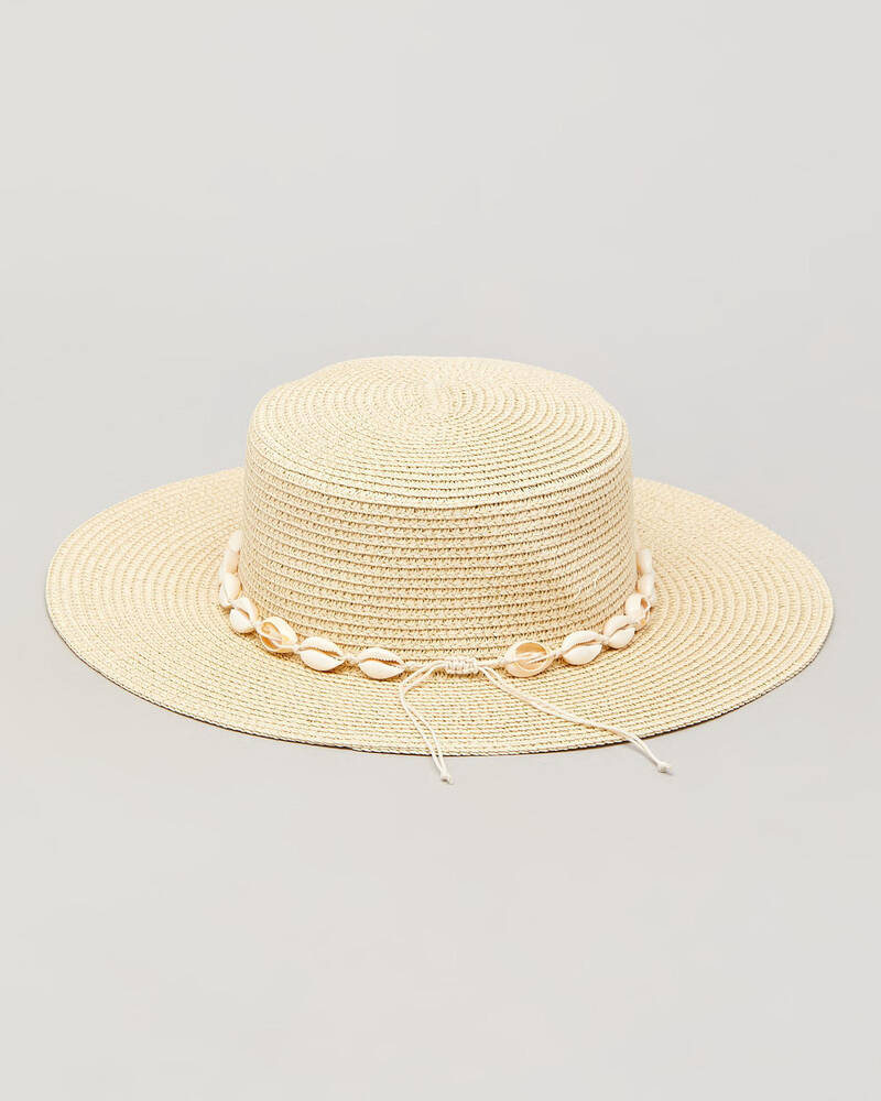 Mooloola Shell Boater Hat for Womens