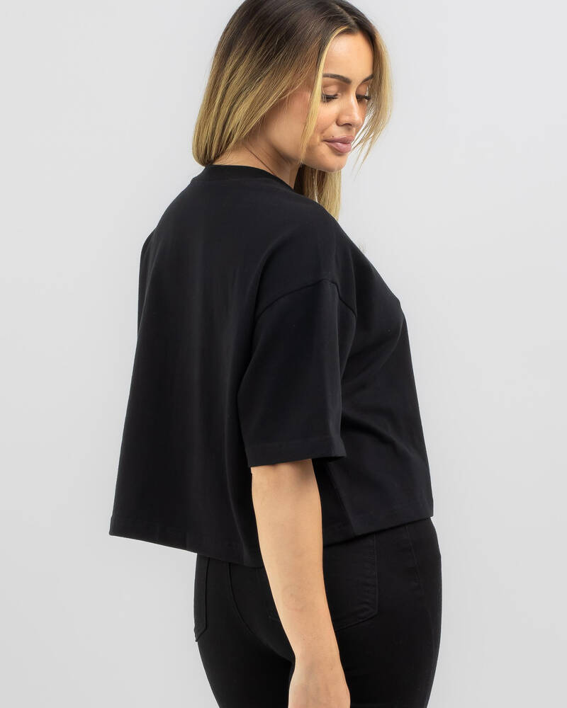 Fox Wordmark OS Crop T-Shirt for Womens