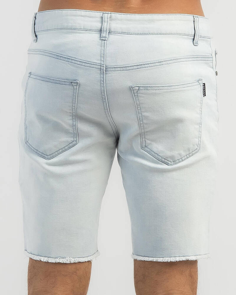 Lucid Phrase Denim Shorts for Mens