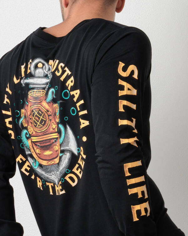 Salty Life Fear The Deep Long Sleeve T-Shirt for Mens