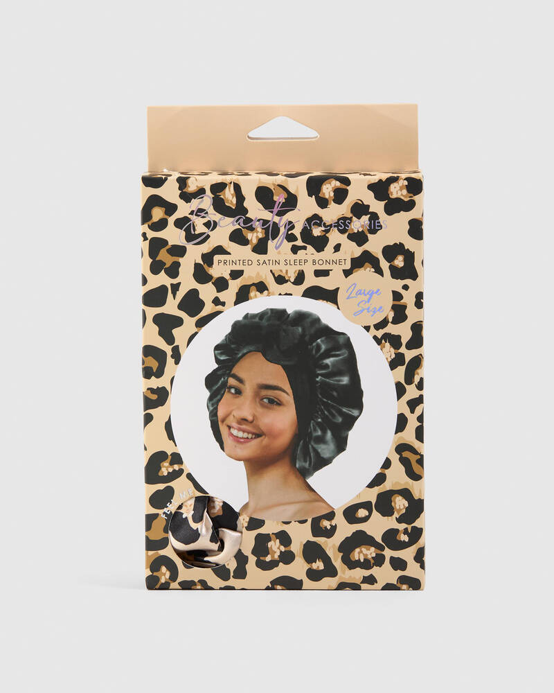 Get It Now Leopard Satin Bonnet for Womens
