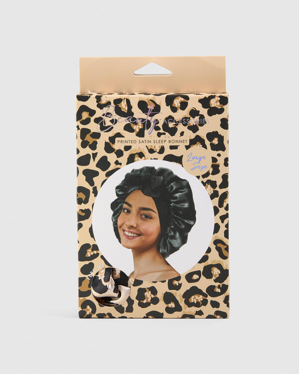 Leopard Satin Bonnet