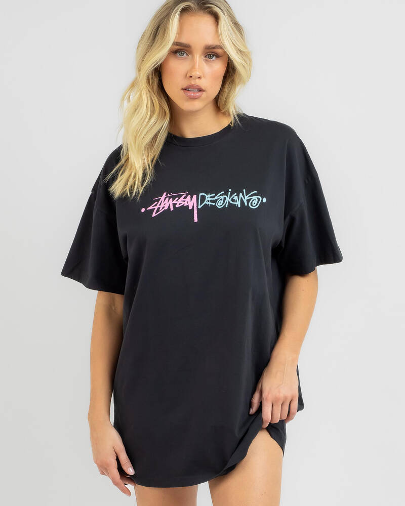 Stussy Positive Vibration T-Shirt Dress for Womens