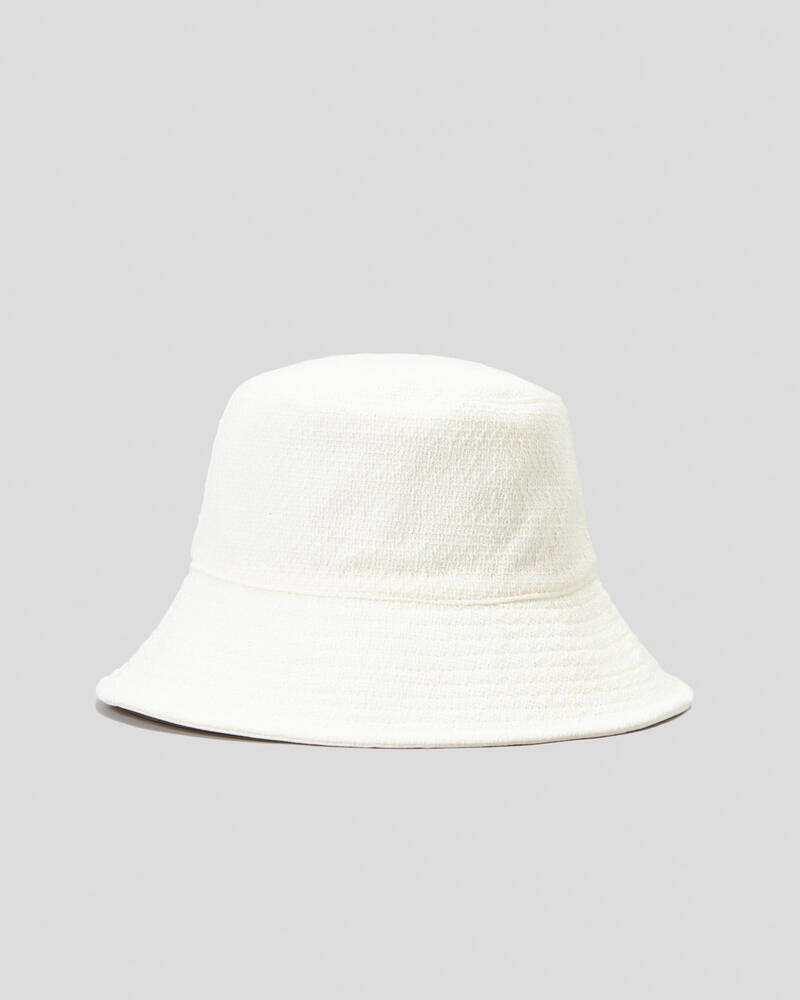 Rusty Bobby Boucle Reversible Bucket Hat for Womens
