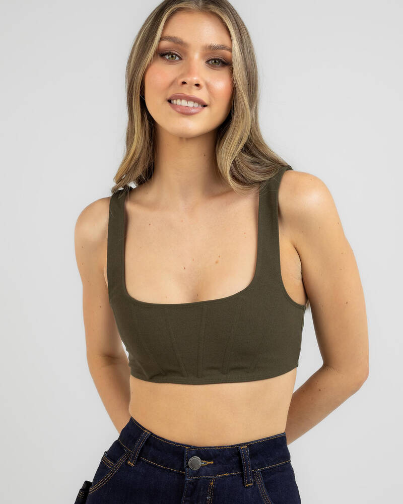 Ava And Ever Thessy Corset Crop Top for Womens
