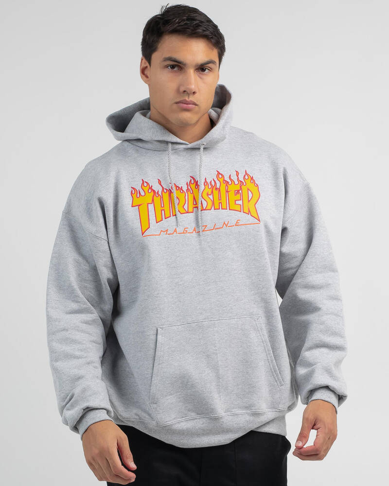 Thrasher Flame Logo Hooded Sweatshirt for Mens