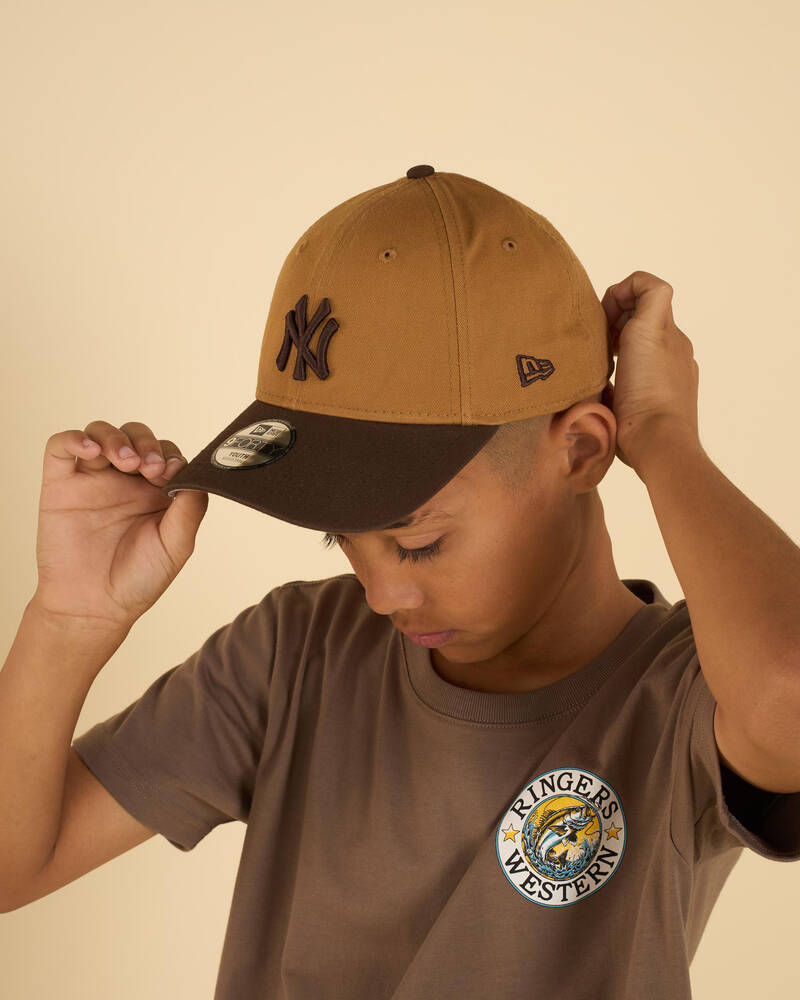 New Era Boys' 2 Shade Wash 9Forty NY Snapback Cap for Mens