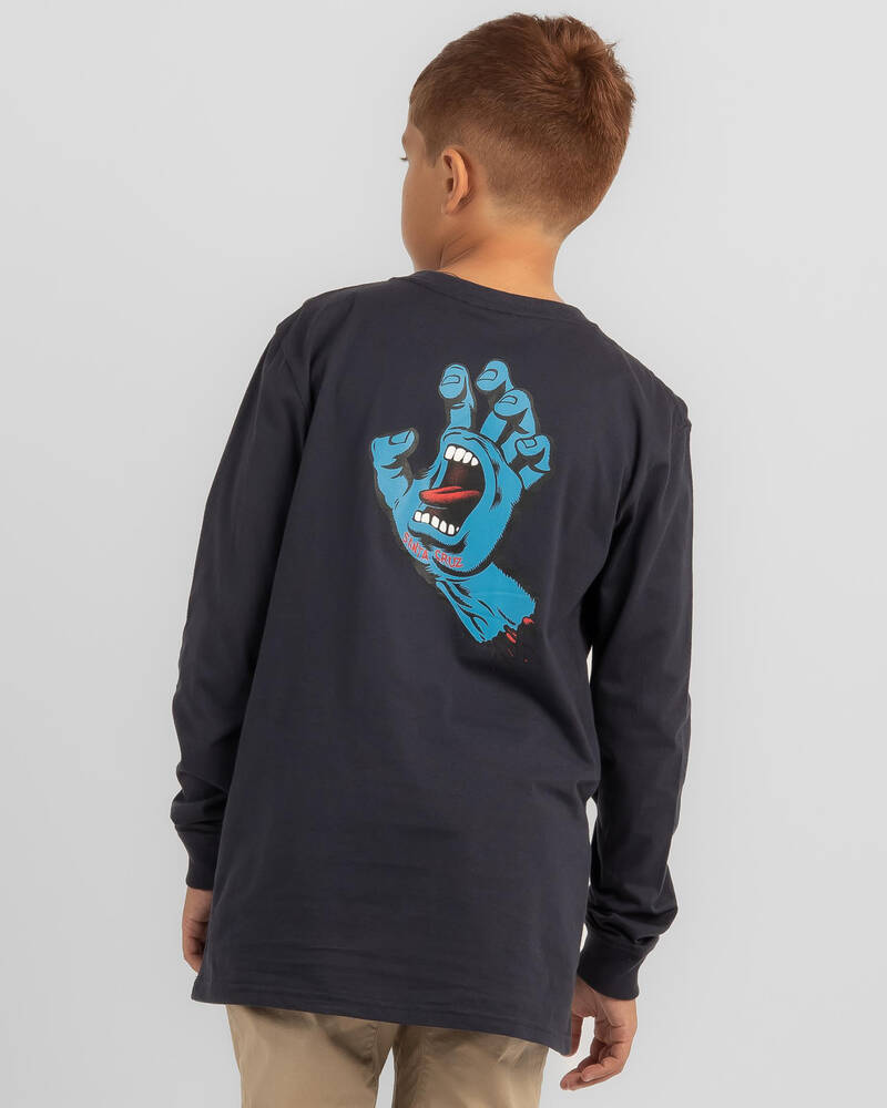 Santa Cruz Boys' Screaming Hand Long Sleeve T-Shirt for Mens