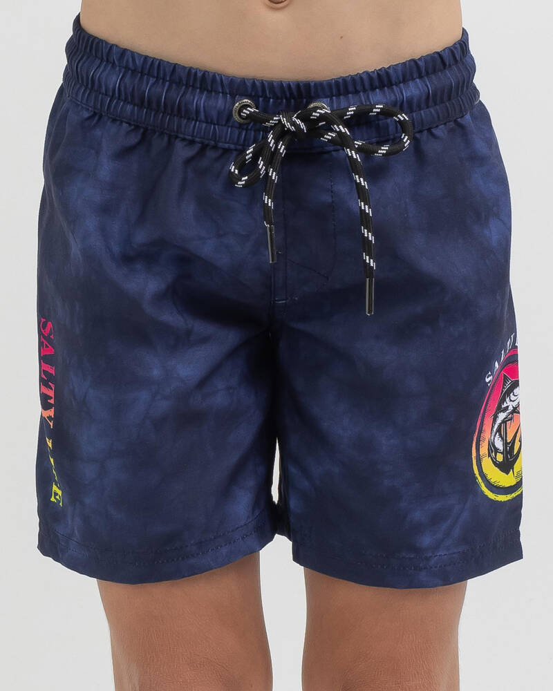 Salty Life Abstract Mully Shorts for Mens