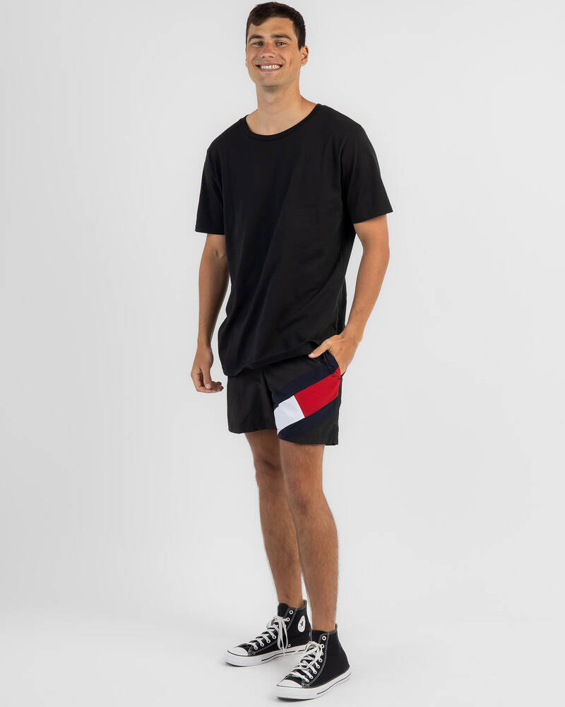 Tommy Hilfiger Solid Flag Drawstring Shorts for Mens