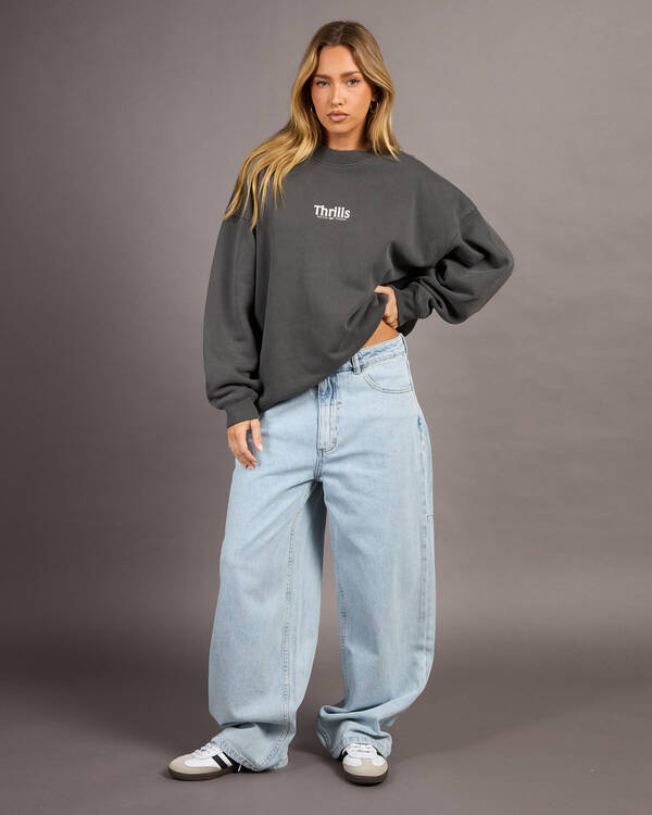 Thrills Road To Paradise Cocoon Panel Crew Sweatshirt for Womens