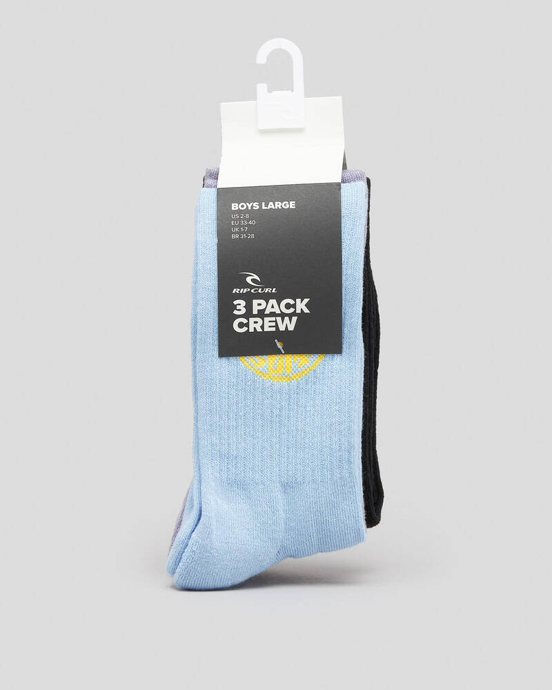 Rip Curl Boys' Wetty Crew Socks 3 Pack for Mens
