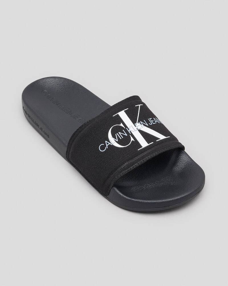Calvin Klein Monogram Slide Sandals for Womens