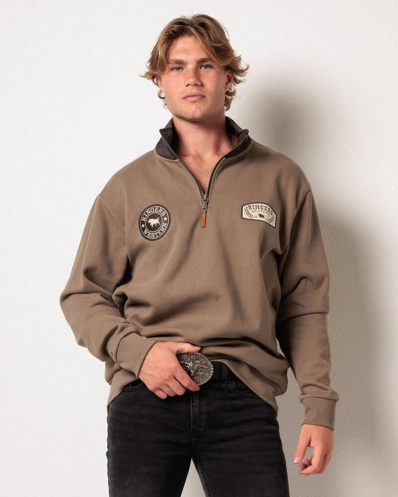 Ringers Western Lachlan 1/4 Zip Sweatshirt for Mens